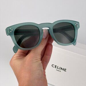 Celine 3 DOTS Sunglasses – Green Transparent Square Green | Model CL40233I 93N